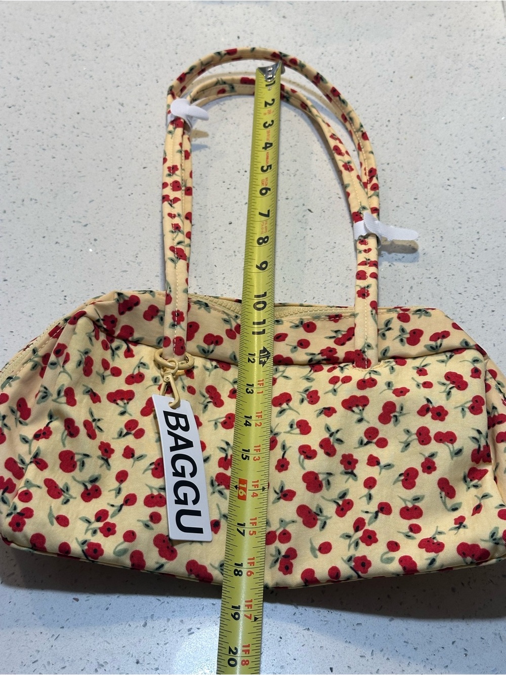 New! BAGGU nylon bowler bag in “cherry land” NWT, flawless - Picture 8 of 16